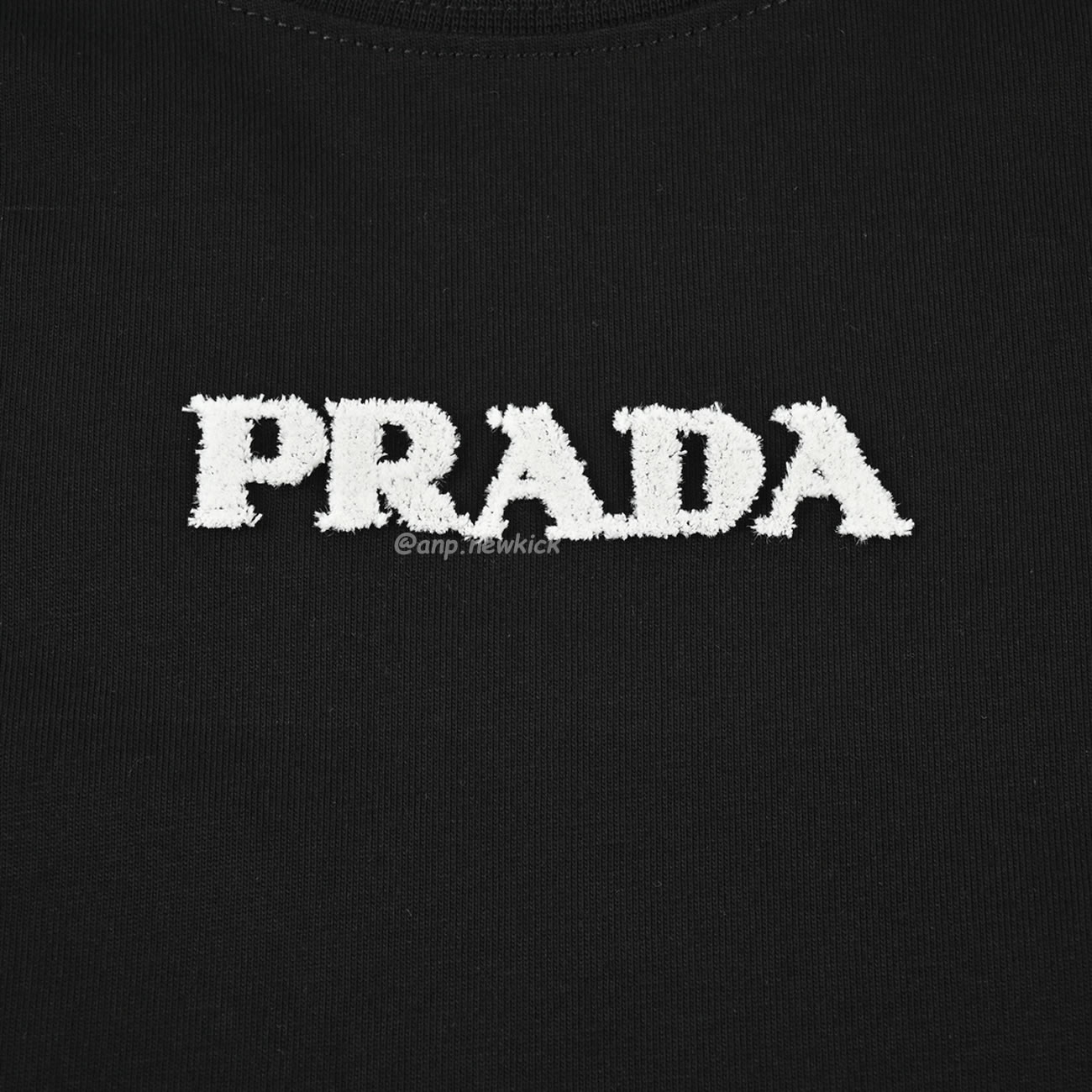 Prada 24ss 3d Toothbrush Embroidered Short Sleeves T Shirt (6) - newkick.app